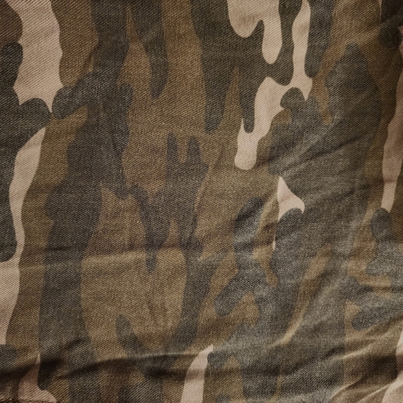 STORIA Taupe Camo Camouflage Cropped Ankle Distressed Military Zipper Joggers S - Picture 5 of 8